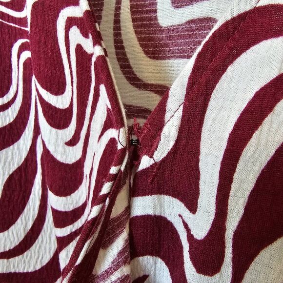 Ava & Viv Faux Wrap Balloon Sleeve Belted Midi Dress Size 3X - Picture 6 of 8